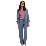 blue linen set