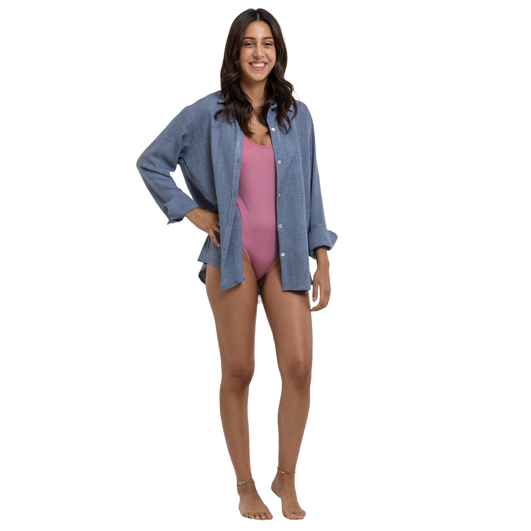 linen shirt in blue