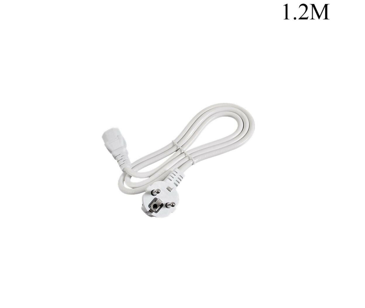 Power Cable | Schuko Plug - C13 | 3x0.75mm | White | 1.2M
