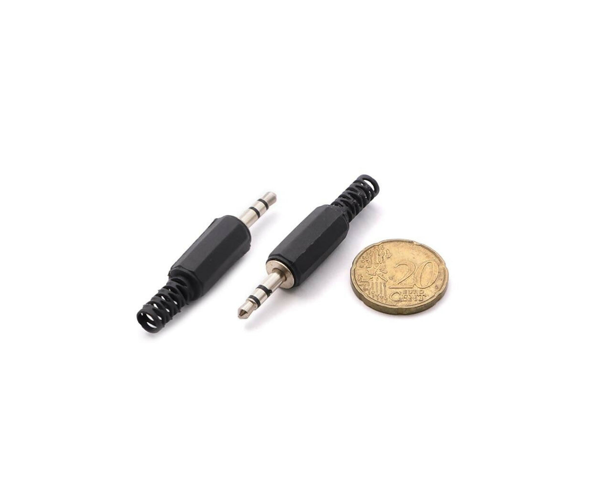 Audio Connector | Jack Stereo Male 3.5mm | Cable Mount | Plastic