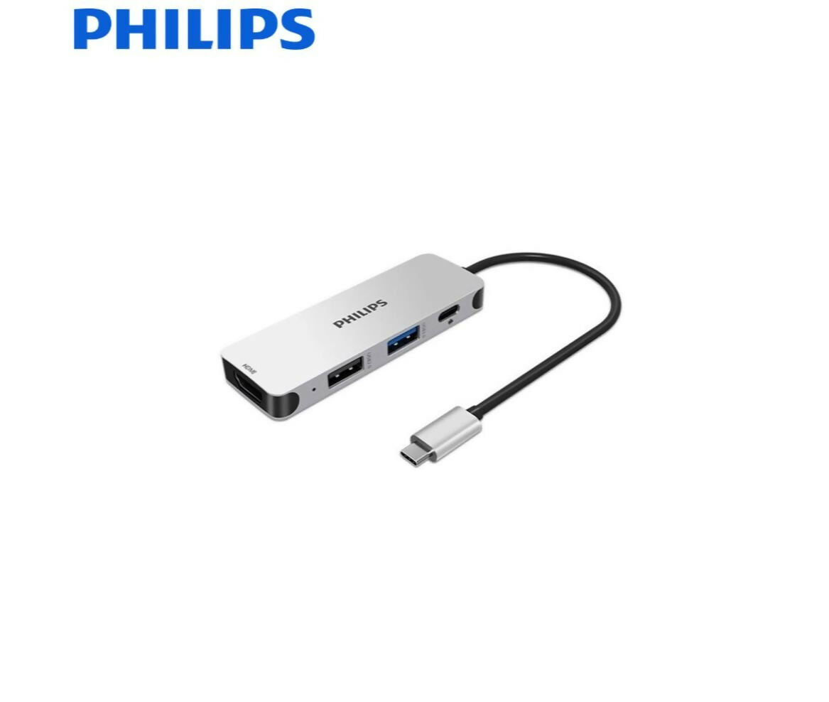 USB Converter | USB-C - HDMI & 3x USB 3.0 & USB-C | 0.15M | Philips