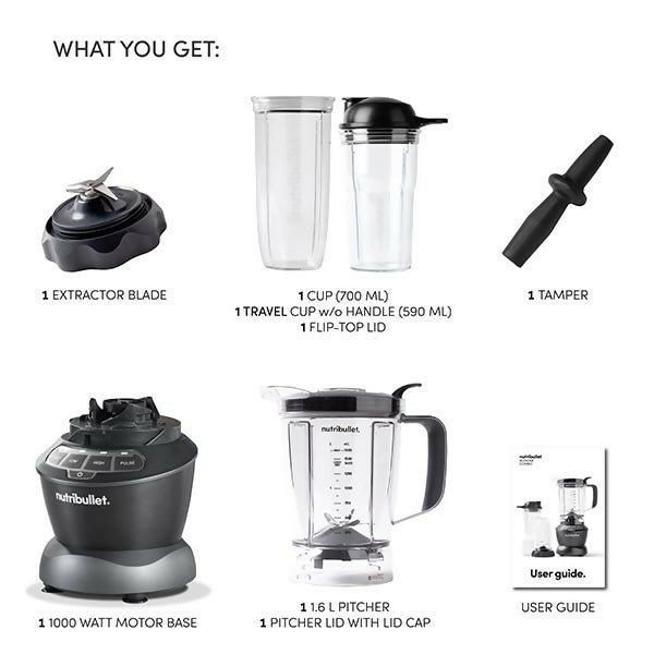 NutriBullet Full Size Combo 1000W - Grey