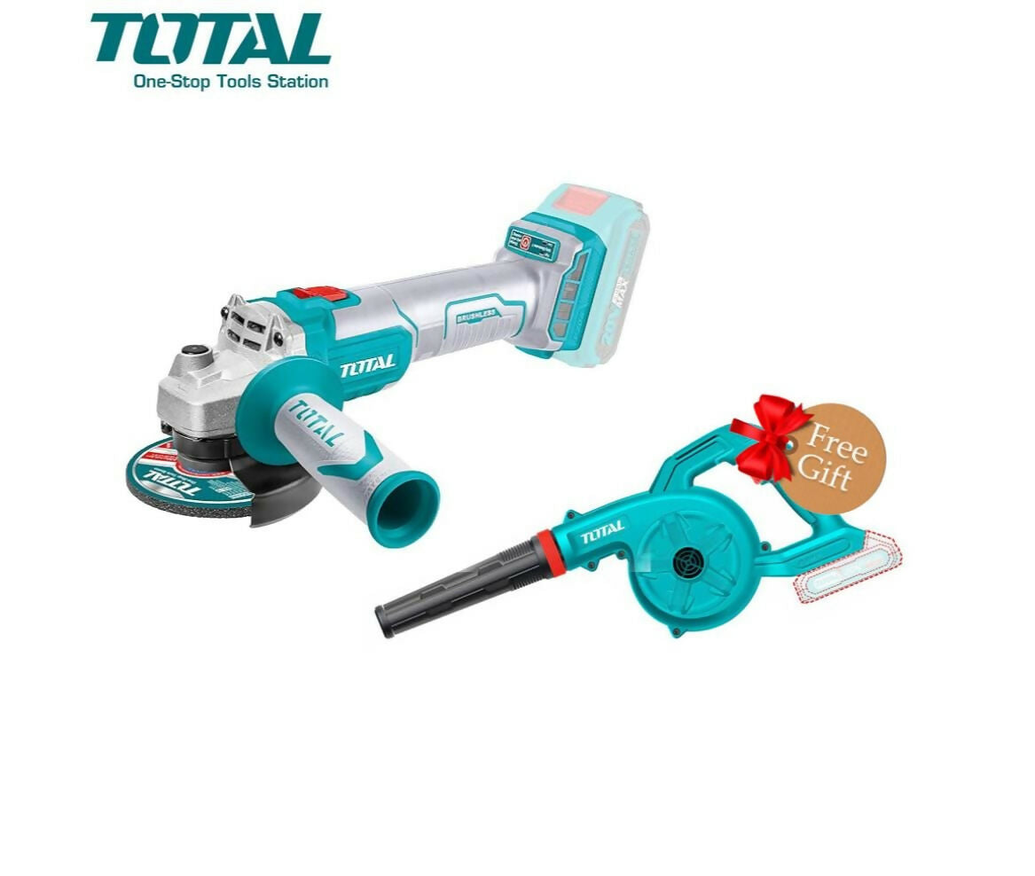 Combo Kit | Angle Grinder | Cordless | Li-ion 18V 3A | With Blower | Total
