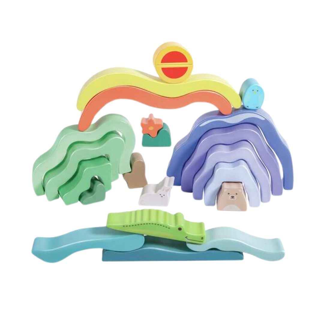 Hape Nature Scene Stacking Blocks Wooden Toy