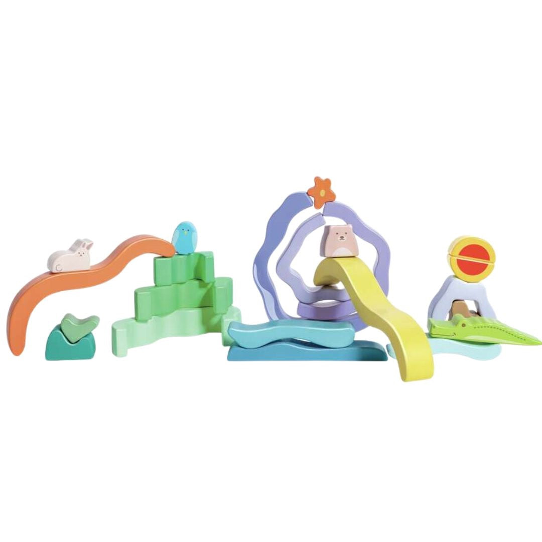 Hape Nature Scene Stacking Blocks Wooden Toy