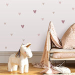 SIPO: Nursery Wall Decals - Soft Pastel Hearts