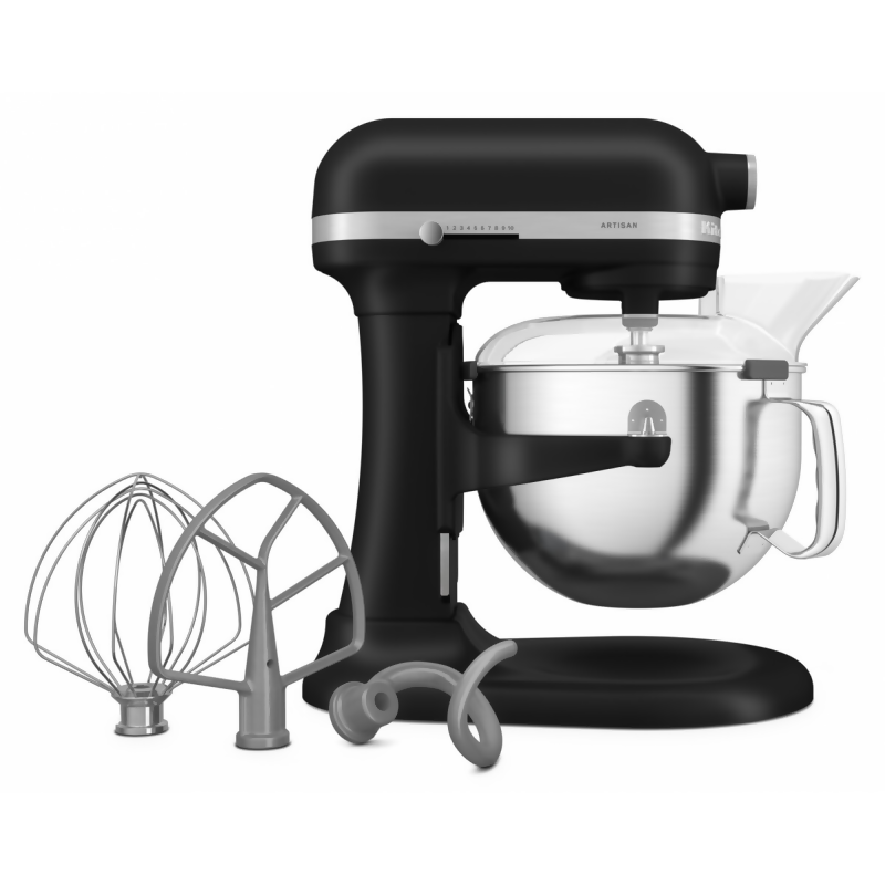 KitchenAid 5.6 L Bowl Lift Stand Mixer With Stainless Steel Heads & Double Flex Edge Beater - Matte Black