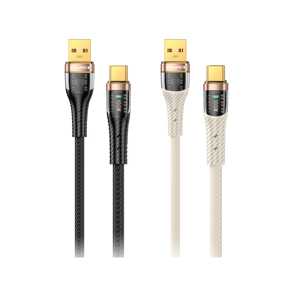 Awei Charging Cable beige USB to Type-c