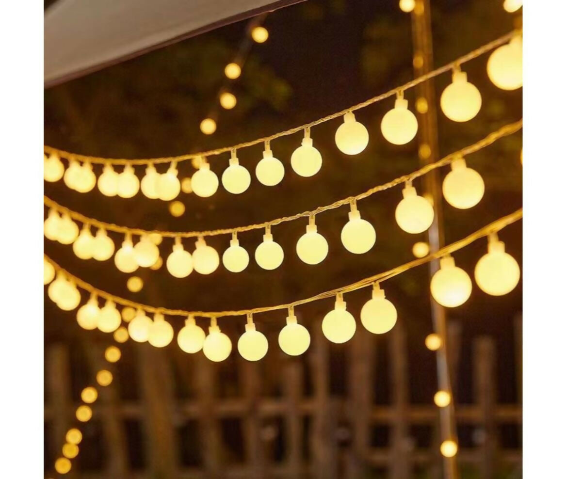 LED Fairy Light | DC Battery | Frosty Ball | Warm White | 3M