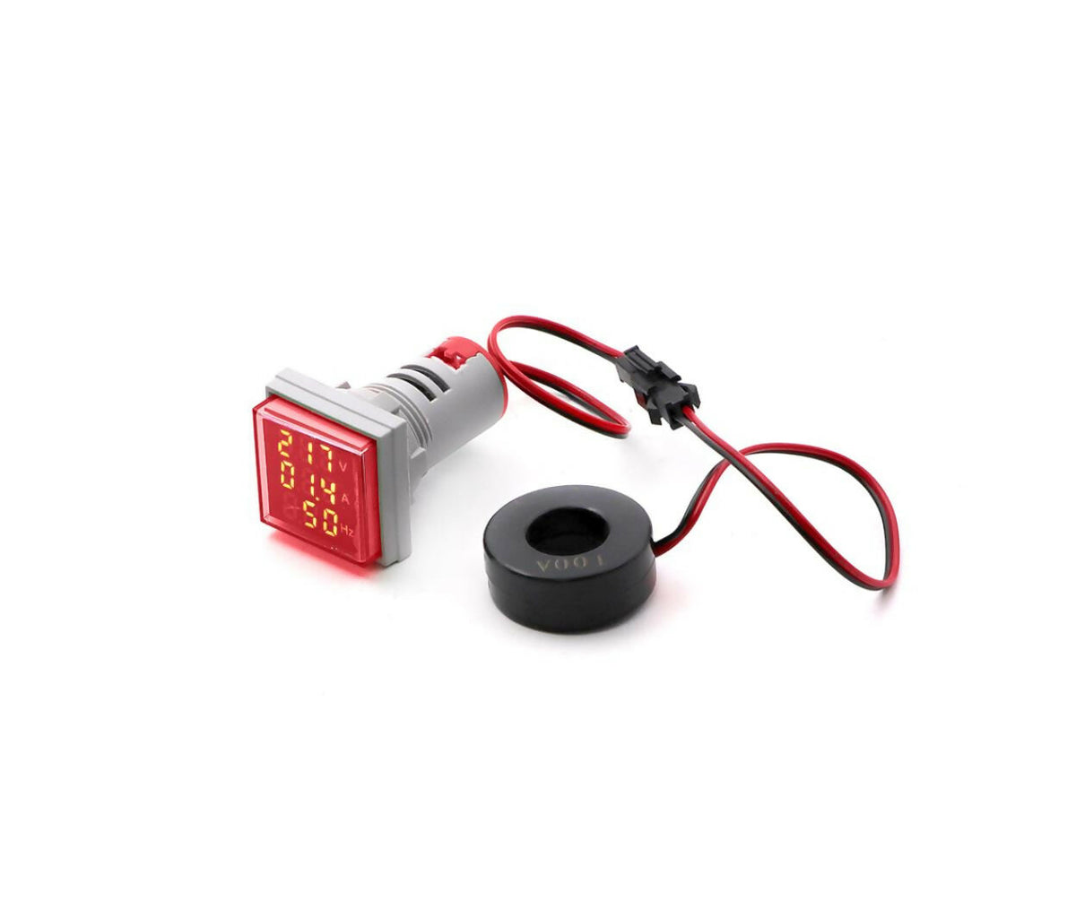 LED Indicator | 220V | 22mm | Red | Voltage & Current & Hz Display