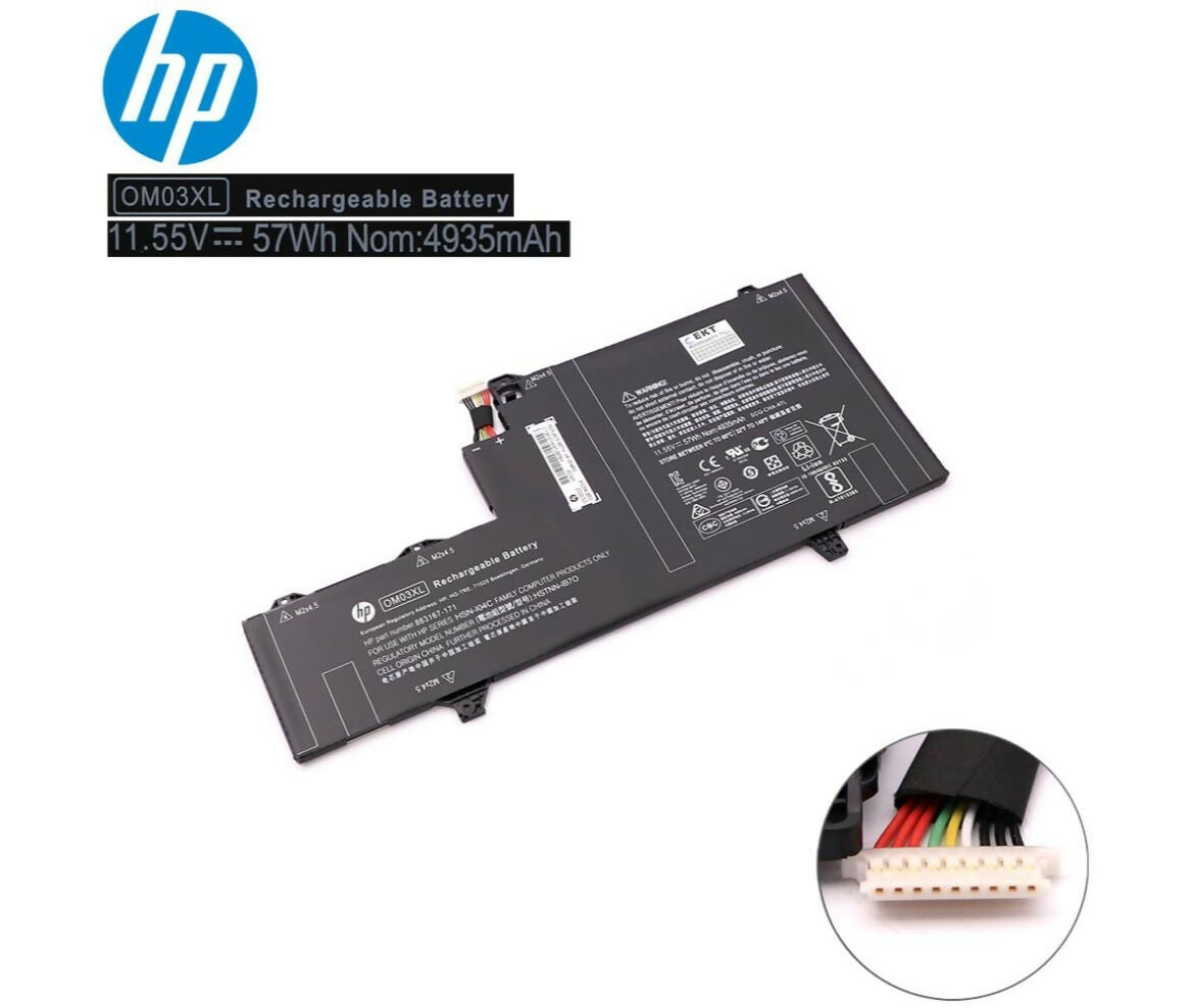 Laptop Battery | 11.55V 4.935Ah | Compatible With HP OM03XL