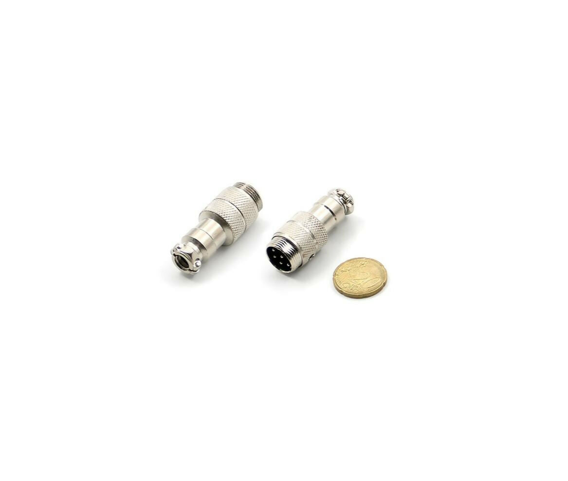Circular Plug | Aviation Connector 8-Pin Male 16mm | Cable Mount