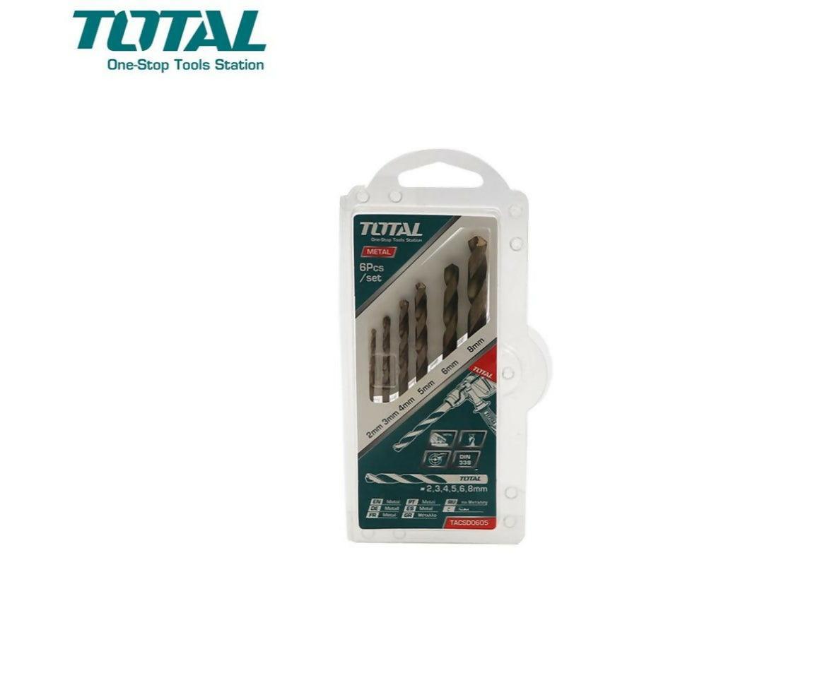 Drill Bit Set | Metal HSS | 6pcs | Total