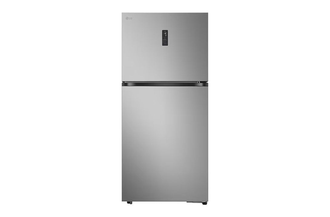LG Top Mount Freezer 29 ft Gross Capacity Refrigerator, LINEAR Cooling™, ThinQ™ Platinum Silver
