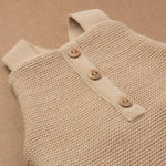 Trois Kilos Sept Caramel Knit Overalls – 1/3 Months