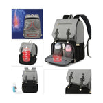 Multi-Functional Diaper Backpack – Grey & Black