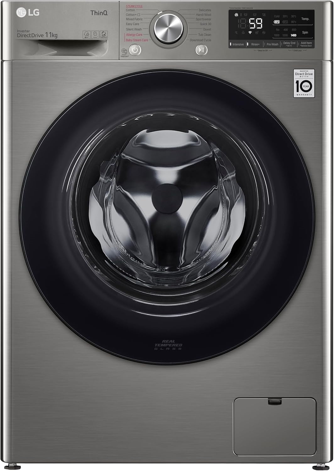 LG WASHING MACHINE 11KGS SILVER