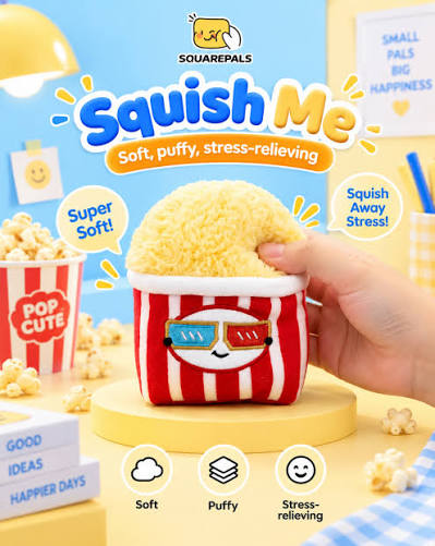 SquarePals Popcorn 10cm