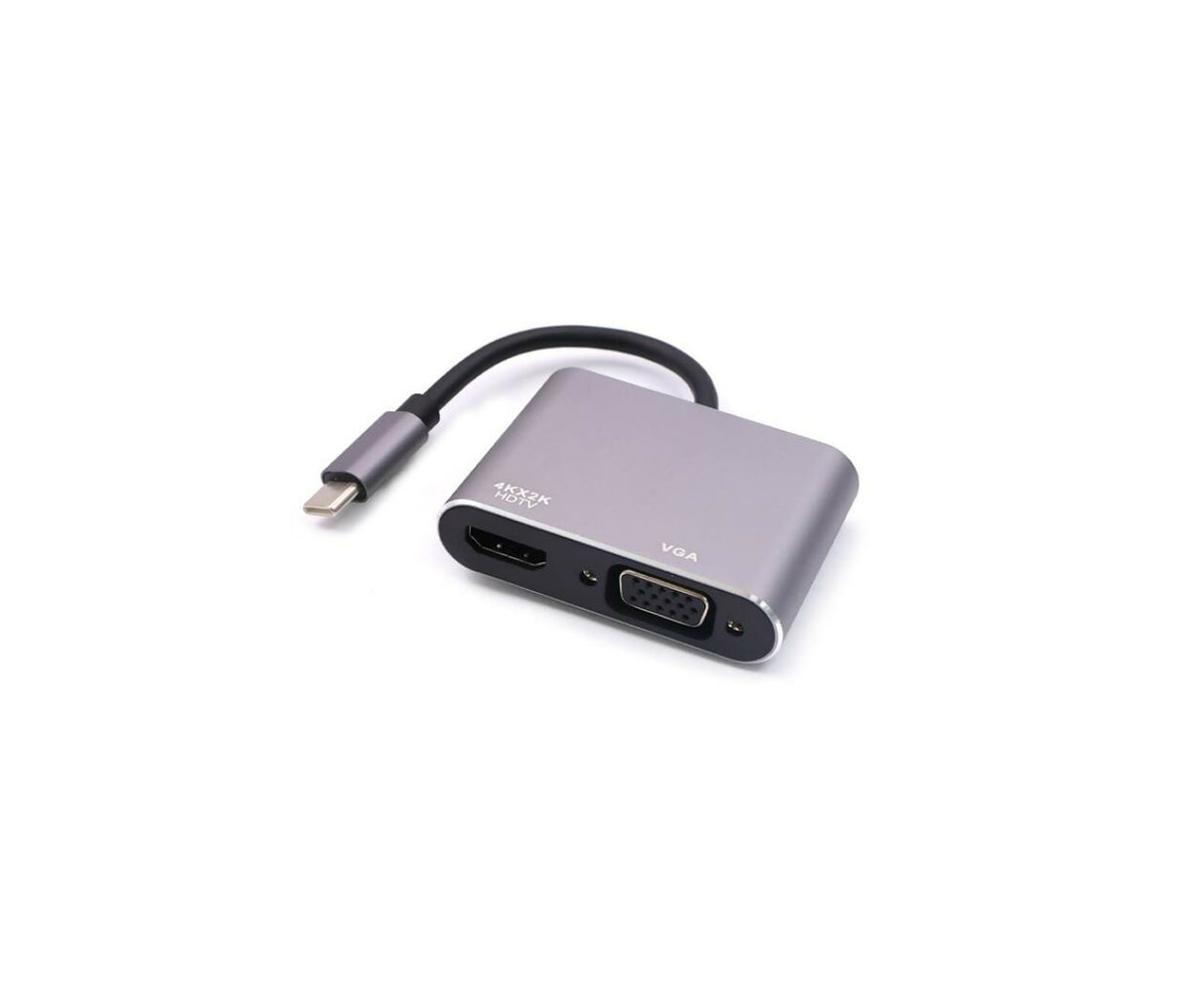 USB Converter | USB-C - HDMI & VGA | 0.10M