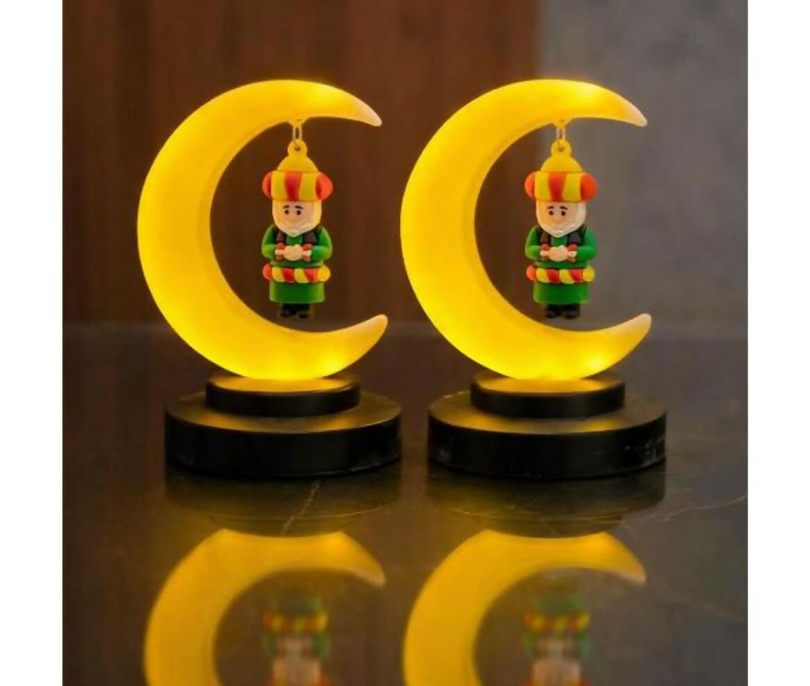 Fanous Light LED, Moon with Stand and Cartoon, White
