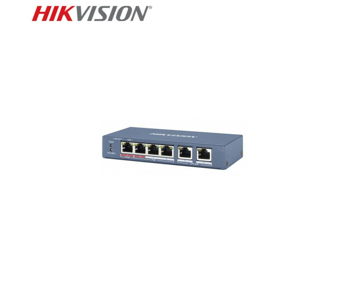 Network Switch | 6-Port | Unmanaged | POE | 2x Uplink Ports | HikVision