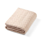 baby blanket merino wool knitted light beige