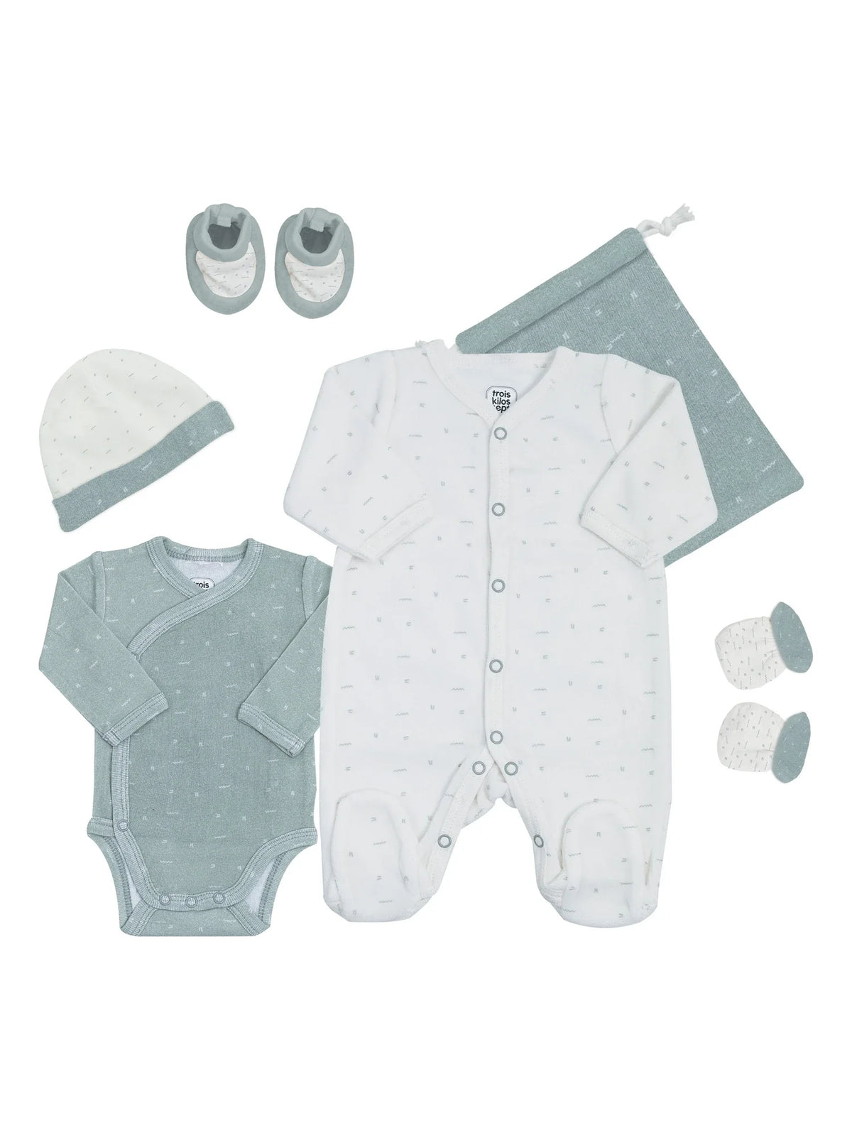 Tiny Steps 6-Piece Baby Gift Set