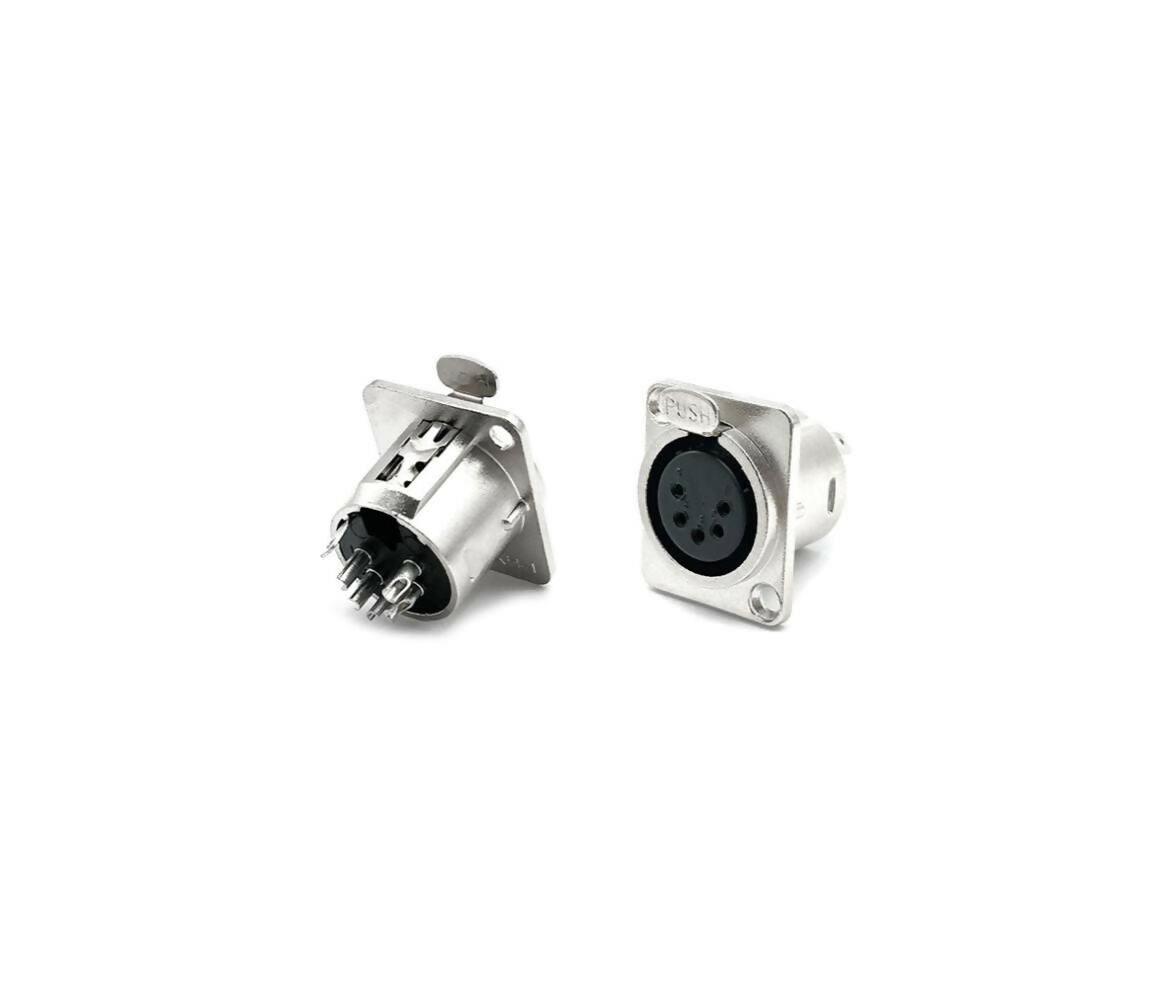 Audio Connector | XLR 5-Pin Female | Metal | Chassis Mount