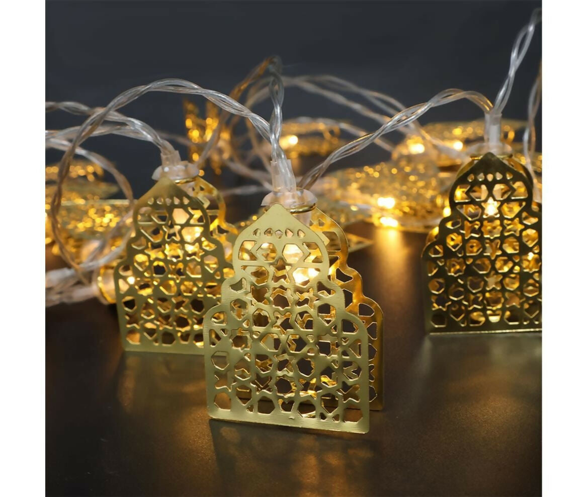 LED Fairy Light | DC Battery | Mosque | Warm White | Metal | 3M