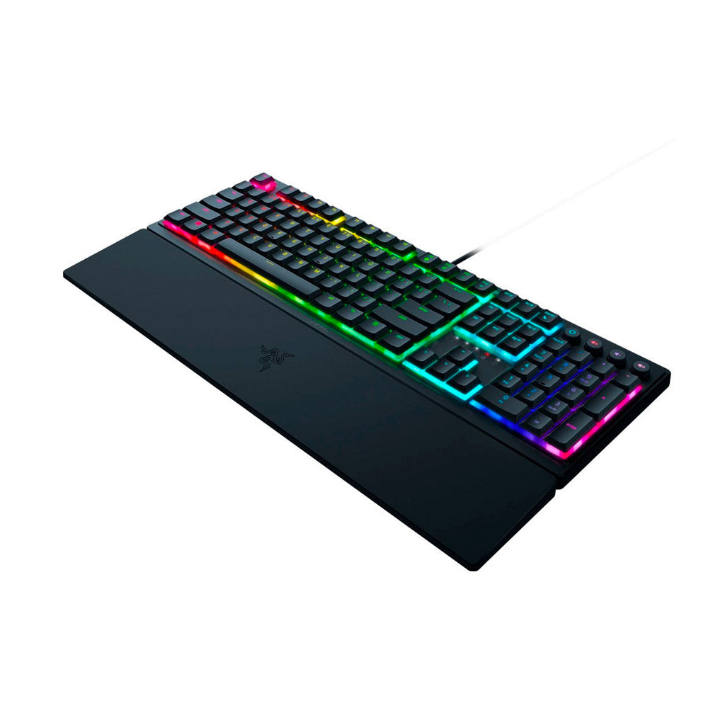 Razer - Ornata V3 Full-Size Wired Mecha-Membrane Gaming Keyboard with Chroma RGB Backlighting - Black