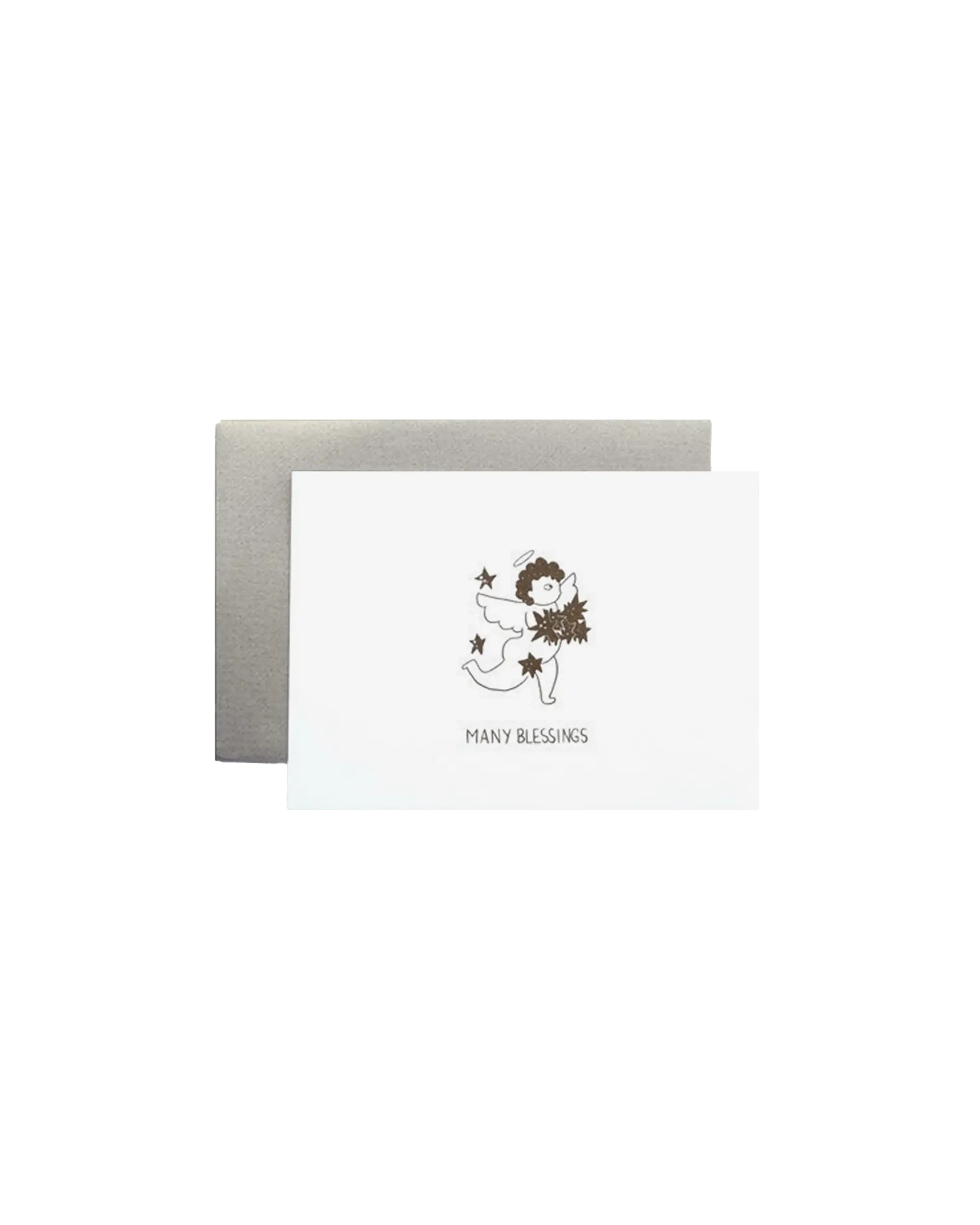 MANY BLESSINGS ANGEL Greeting Card