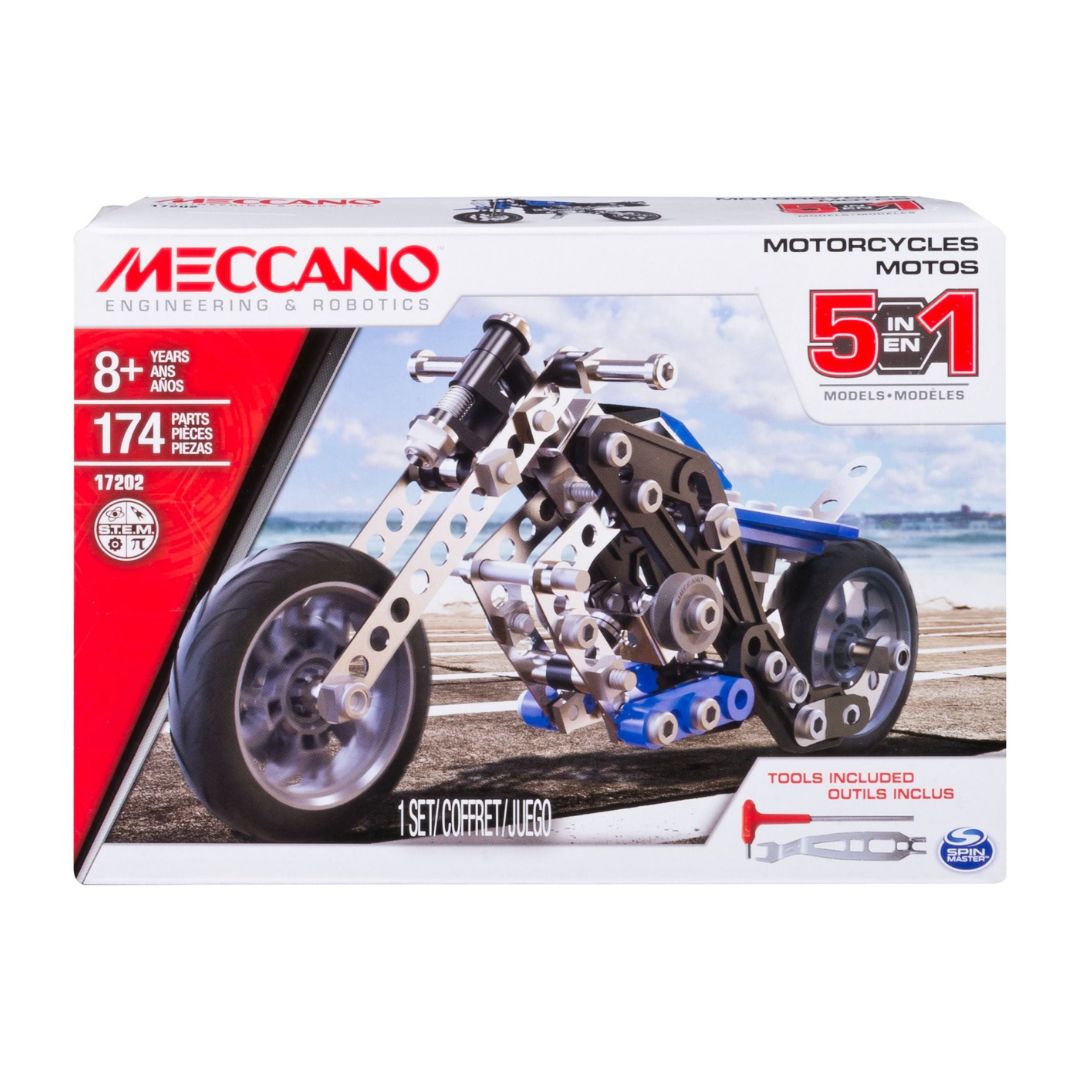 Meccano 5-in-1 Model Motorcycles