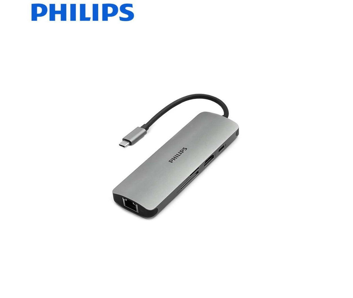 USB Converter | USB-C - HDMI & 3x USB 3.0 & USB-C & Ethernet RJ45 & TF & SD Reader | 0.10M | Philips