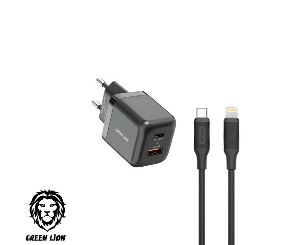 Mobile Charger | 20W | EU | Cable USB-C | Green Lion