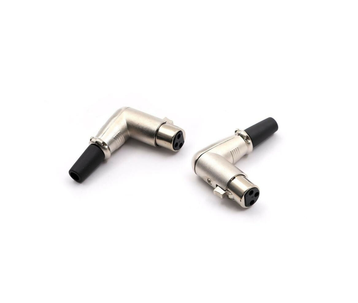 Audio Connector | XLR 3-Pin Female 90 Degree | Metal | Cable Mount