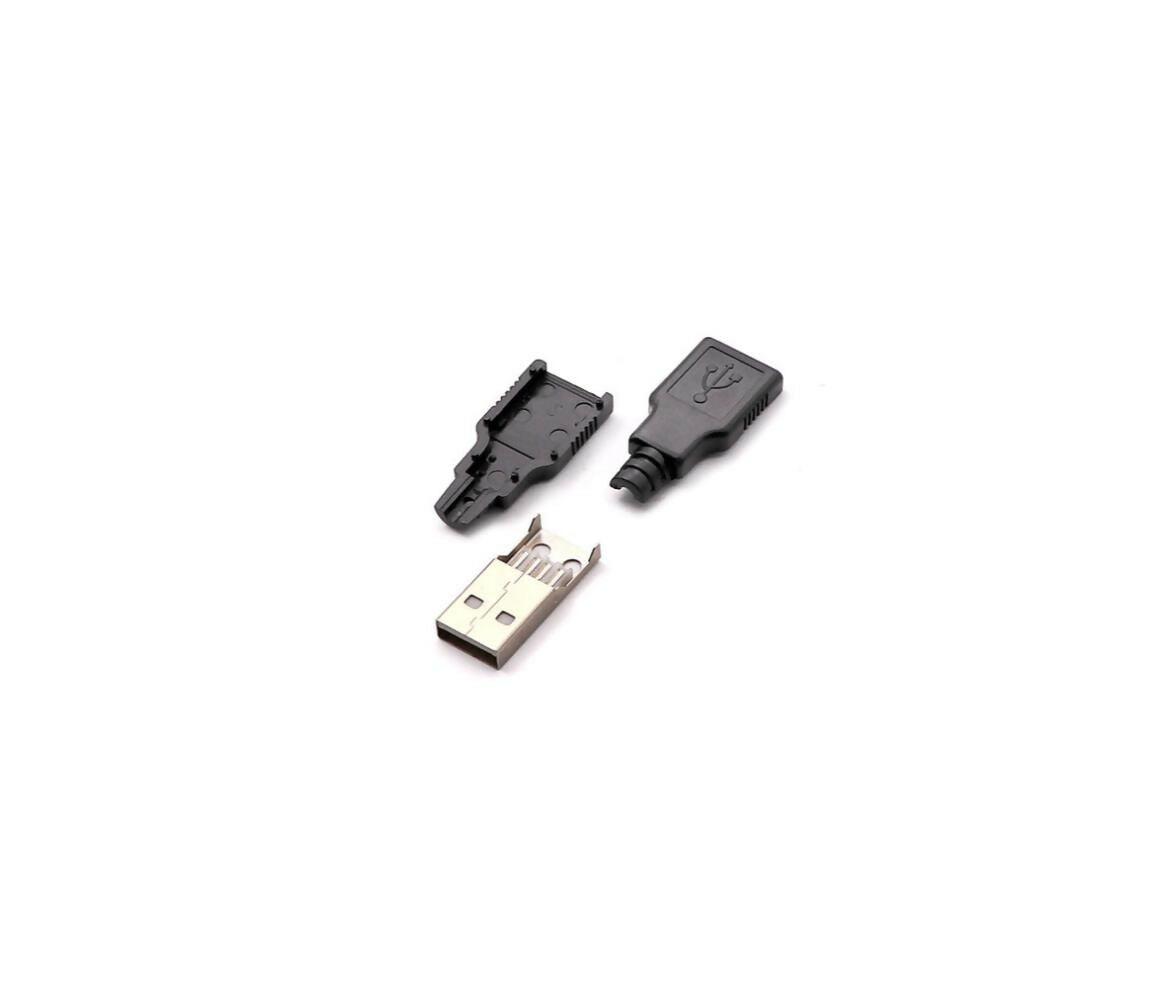 Connector | USB-A Male DIY | Cable Mount