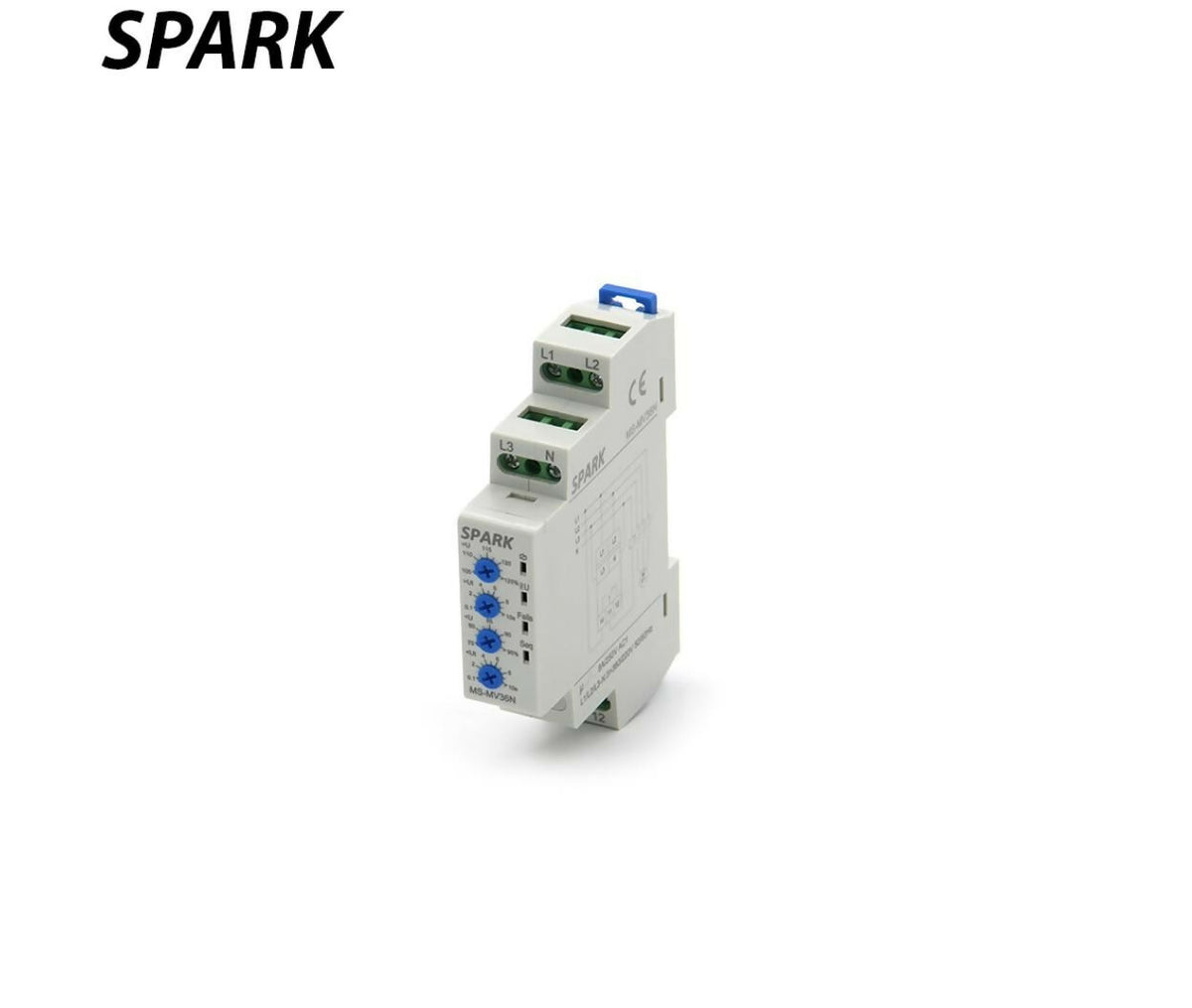 Phase Sequence & Failure | Adjustable | Din Rail | 3 Phase + N | Spark