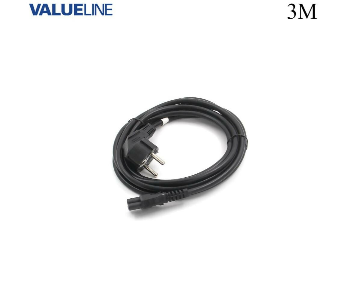 Power Cable | Schuko Plug - C5 | 3x0.75mm | 3M | ValueLine