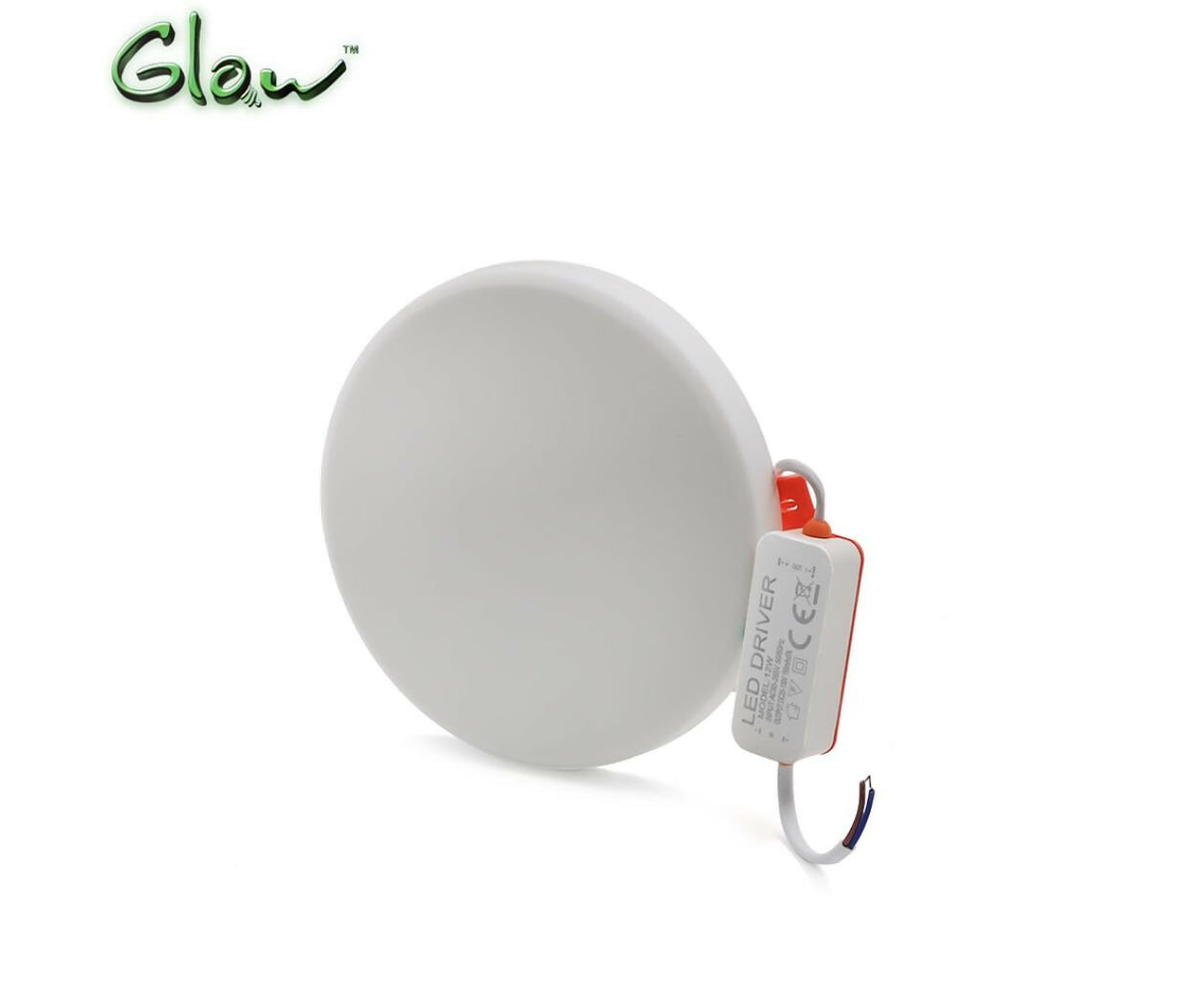 LED Panel | Round | 220V AC 12W | 155mm | Warm White | White Frame | Glow