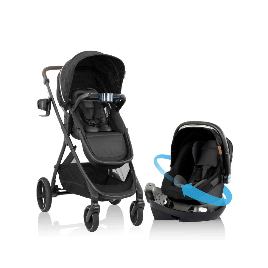 Evenflo Shyft Intuiti+ Travel System with Revolve180 LiteMax NXT &amp; SensorySooth