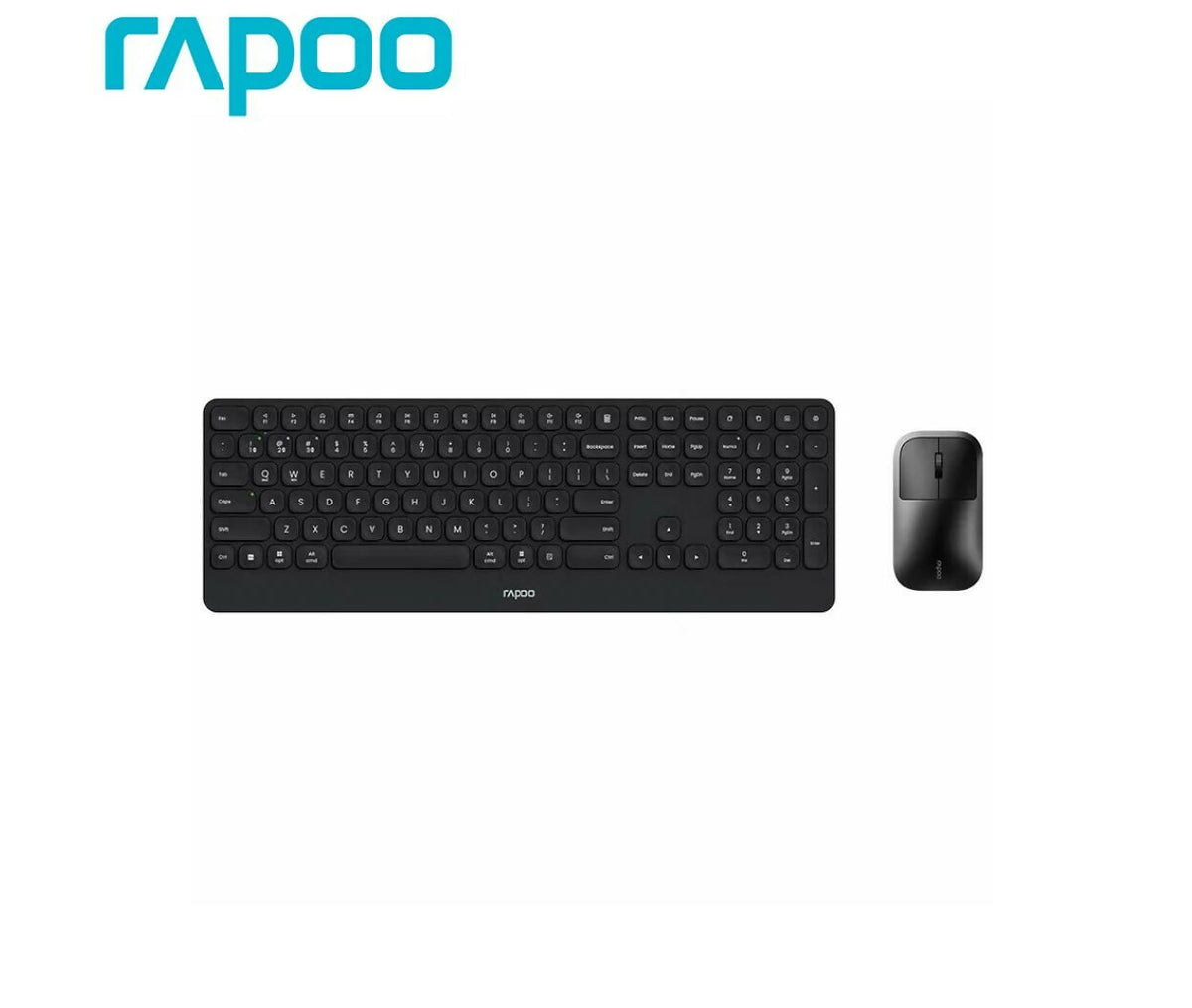 Wireless English Keyboard & Mouse Set, Bluetooth, Black