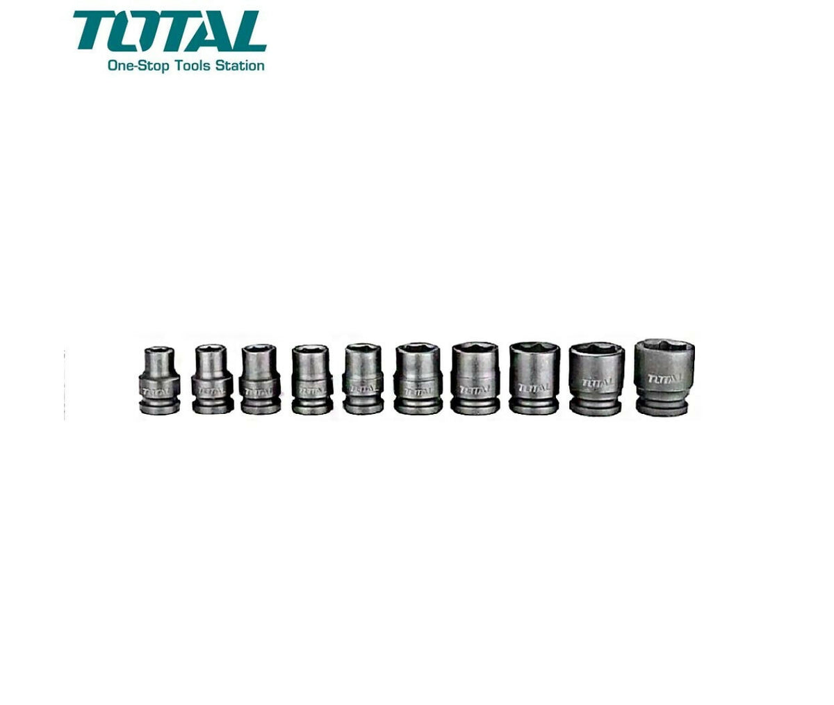 Impact Wrench | Socket Set 1/2" | 10pcs | Total