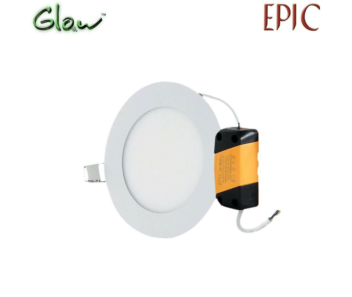 LED Panel | Round | 220V AC 6W | 105mm | White | White Frame | Aluminum | Glow