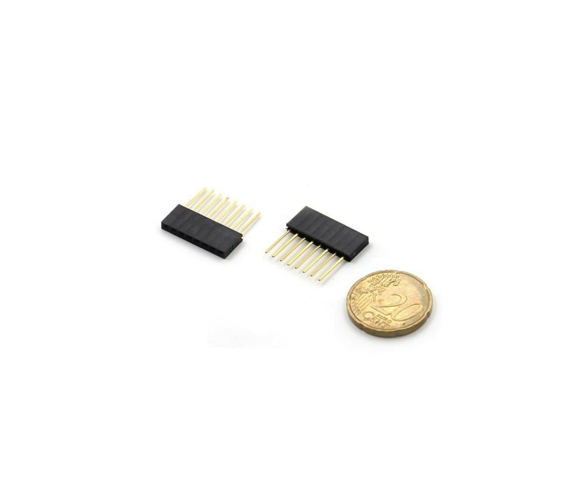 Connector | Straight Female Pin Header | 8x1 | 12x2.54mm