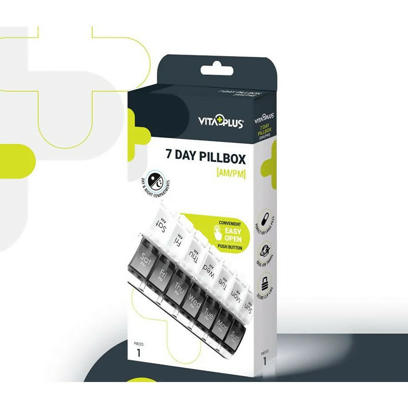 7 Day Pill Box With Easy Open Lids
