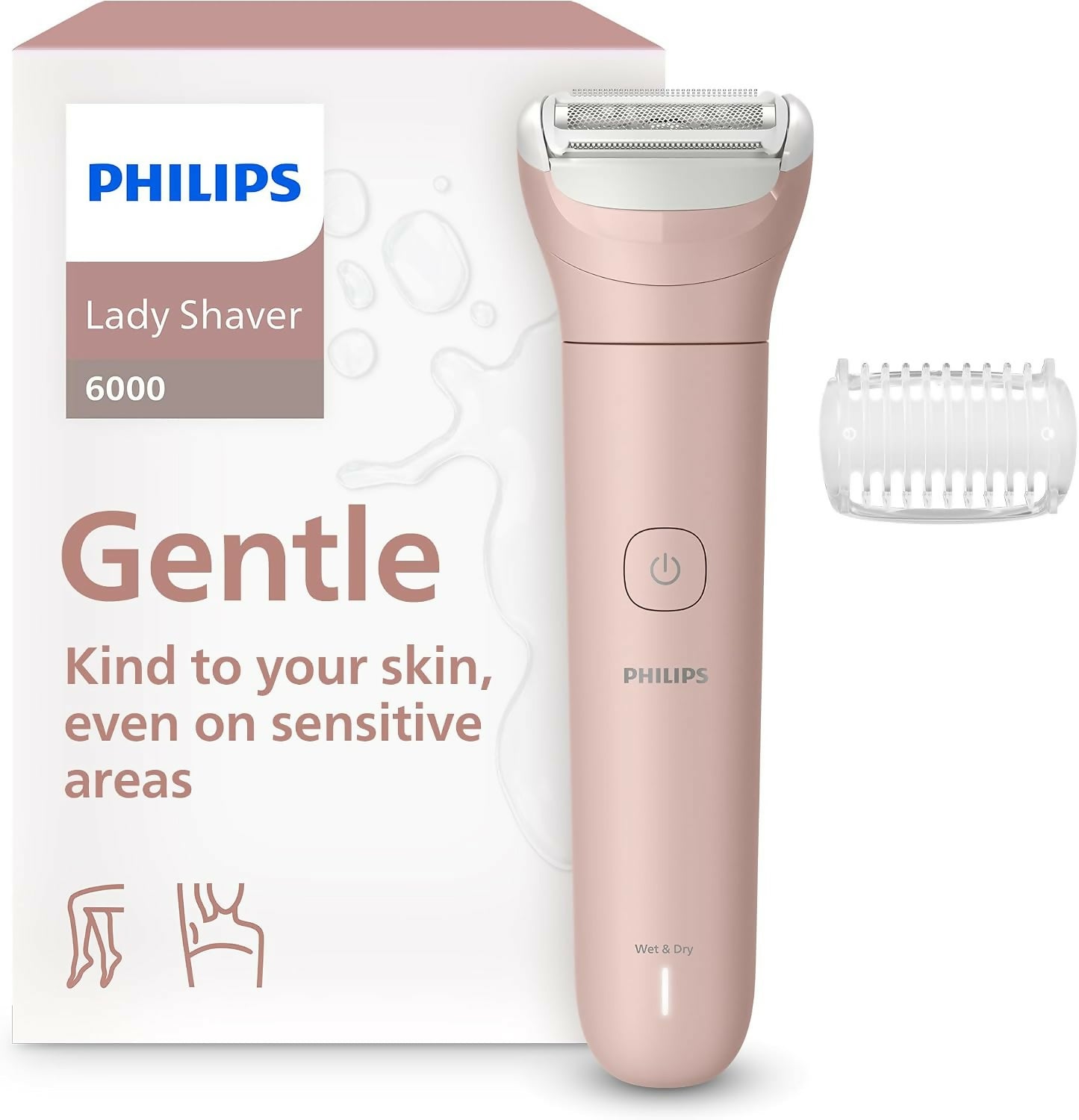 Philips Body Shaver Series 6000 Up to 80 minutes.