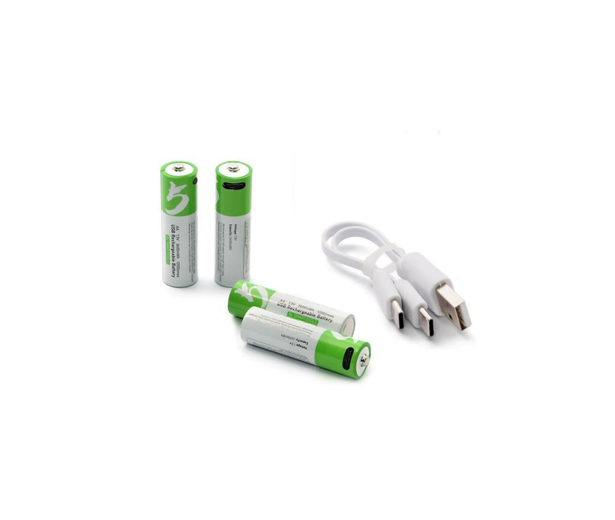 Lithium Li-ion Battery | 1.5V 1730mAh | 4x AA | USB-C