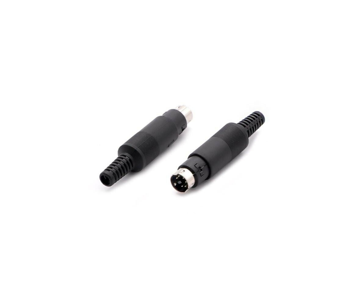 Audio Video | MIDI Connector Mini DIN Male 6-Pin | Cable Mount