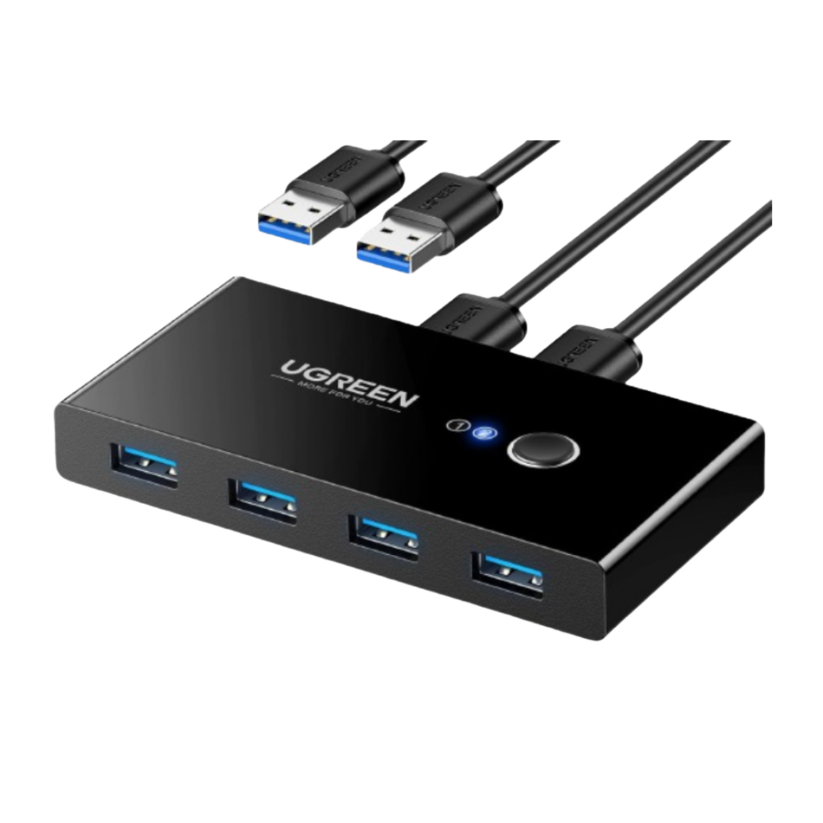 UGreen (30768) USB3.0 KVM Switch Box 2x4 - Black