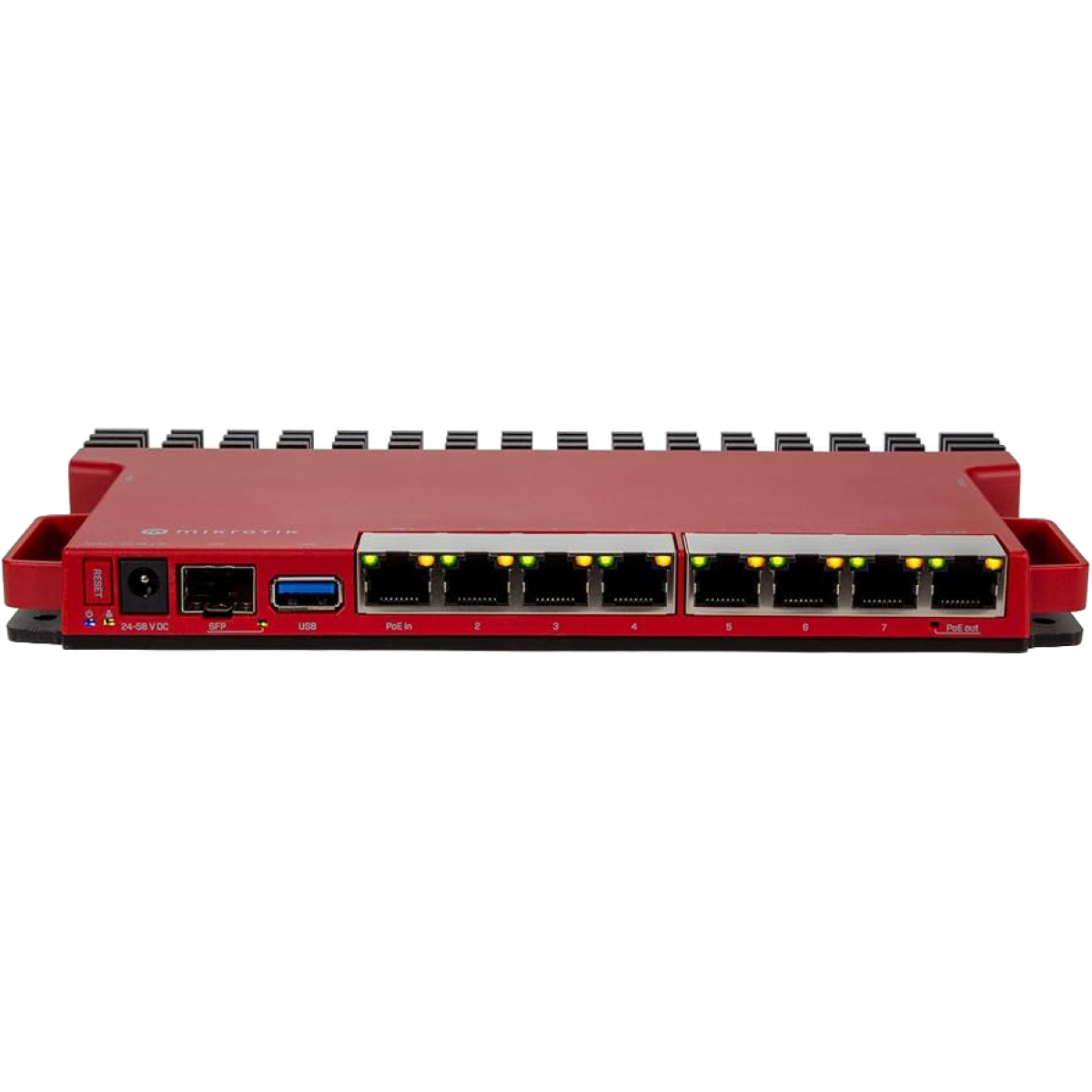 Mikrotik (L009UiGS-RM) L009 Series Ethernet Router - ARM CPU - Red Black